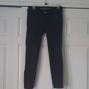 AE black twill pants